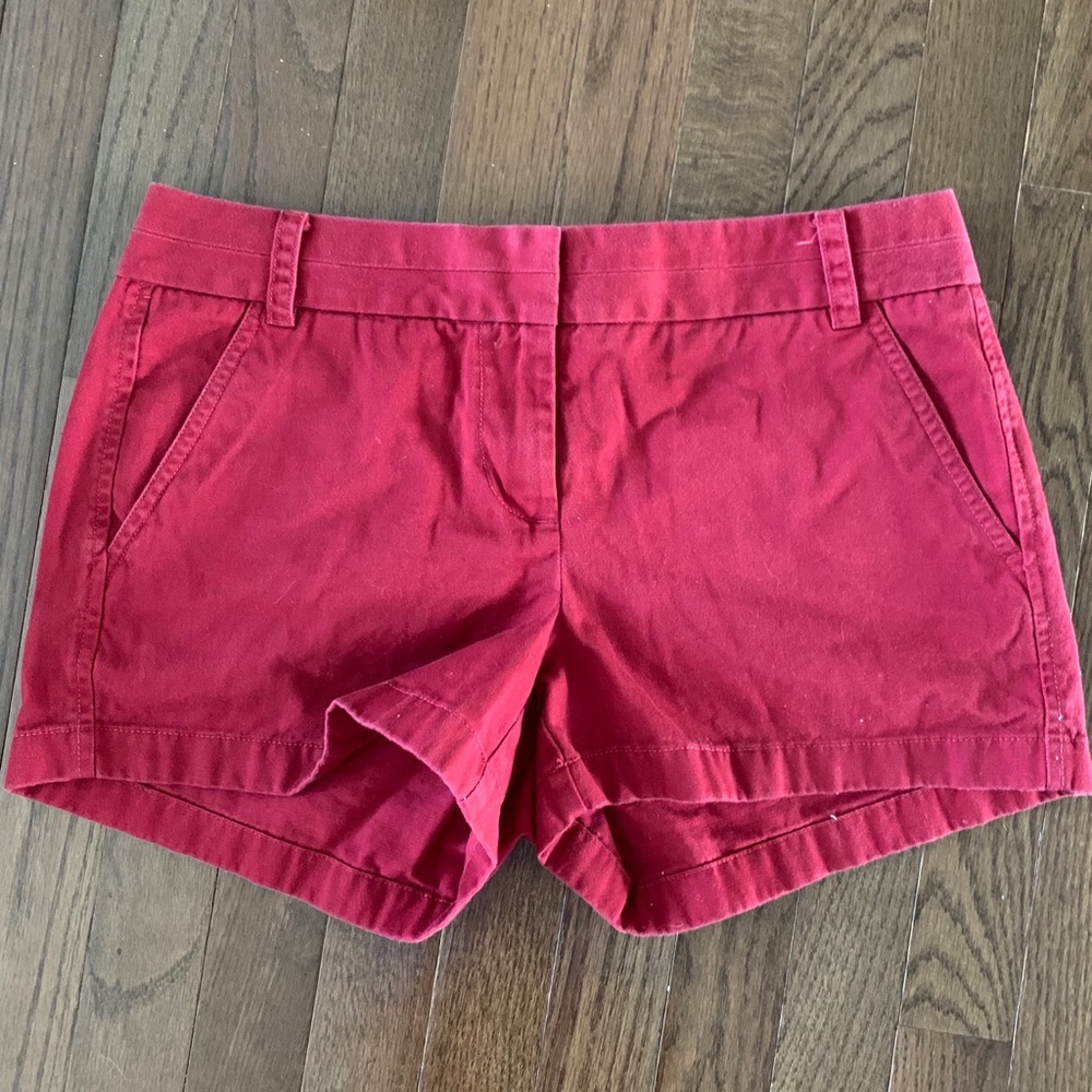 J. Crew Red Chino Shorts
